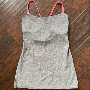 Lululemon Gray and Pink Tank